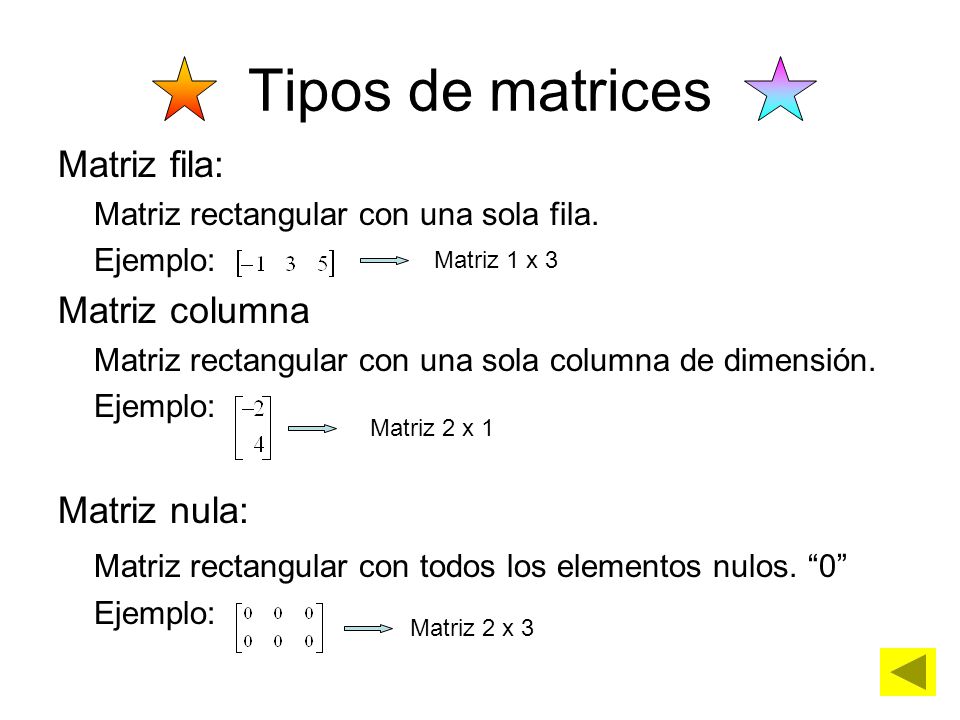 matriz columnas definicion